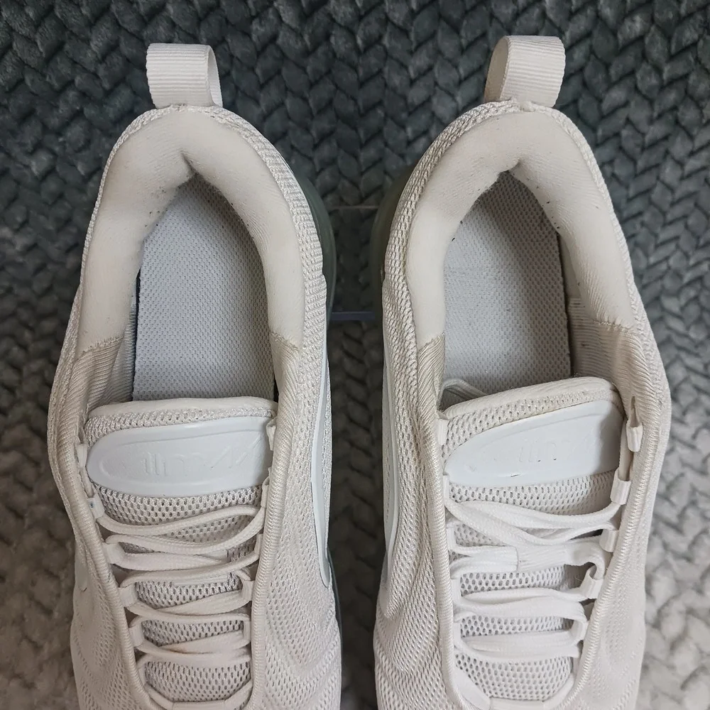 Nike Air Max 720 GS Triple White Walking Running Sneakers Shoes Size 5Y